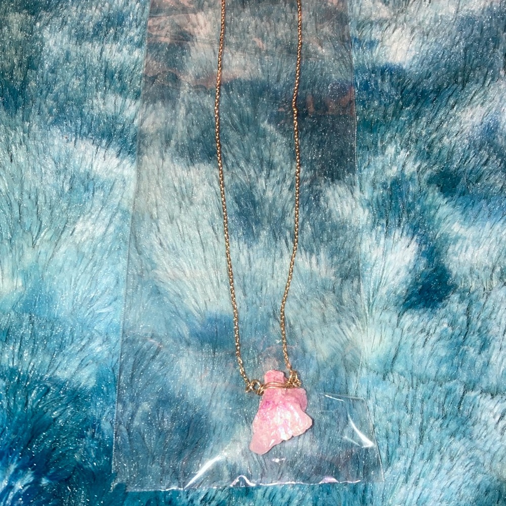 Intro Pink Stone Crystal Necklace - BNWT